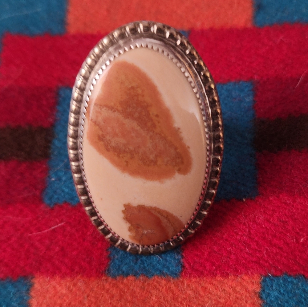Oversized Oval Silver ring Sz 11